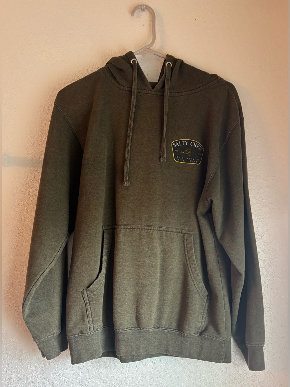 Salty Crew Olive Green Hooded Pullover